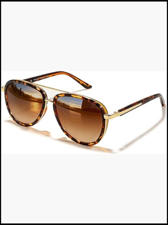TR90 Frame Polarized Aviator Sunglasses Tangle-Free Driving Shades main image 4